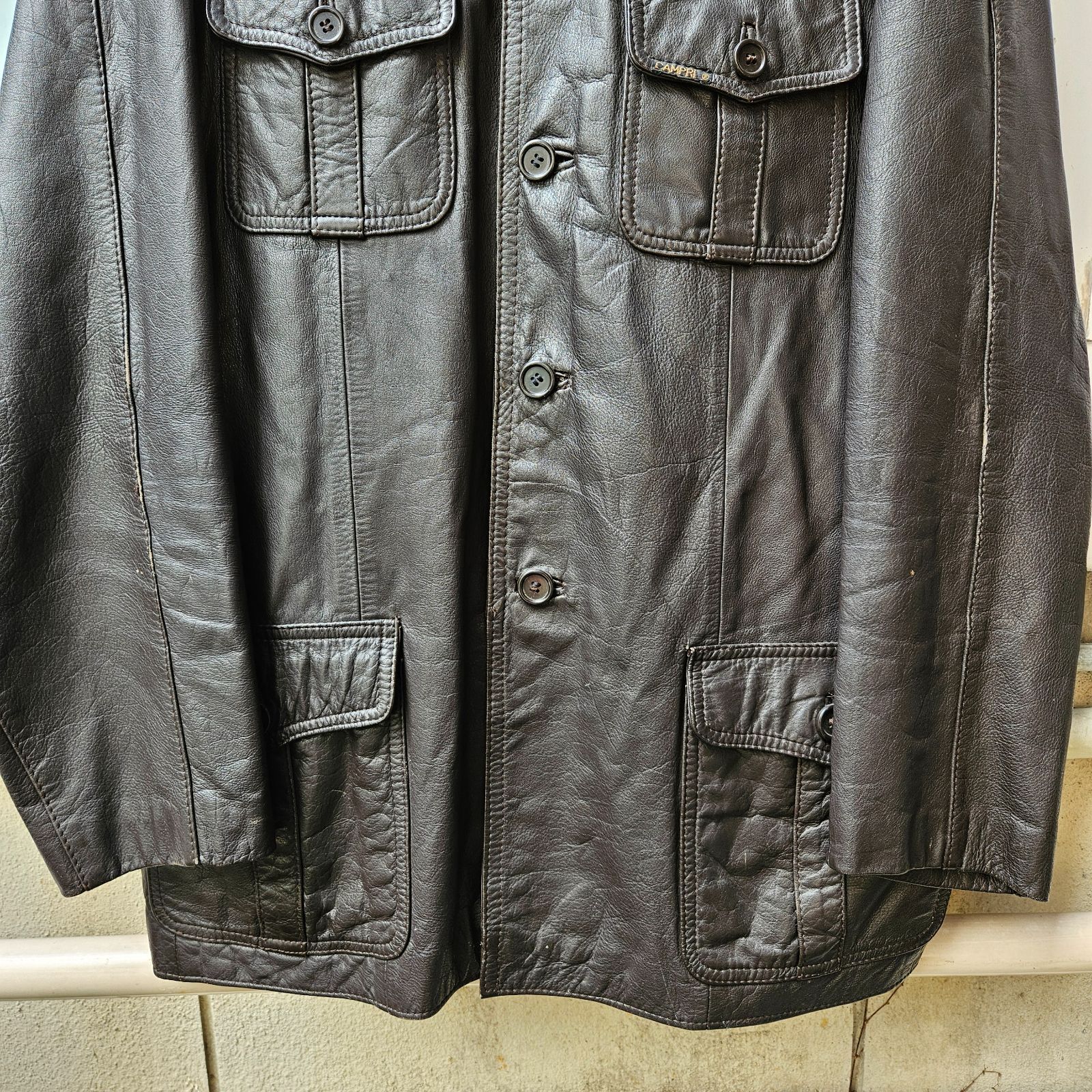 ヴィンテージ！ビッグサイズ！CAMPRIクラストライダースVOLTAツギハギ