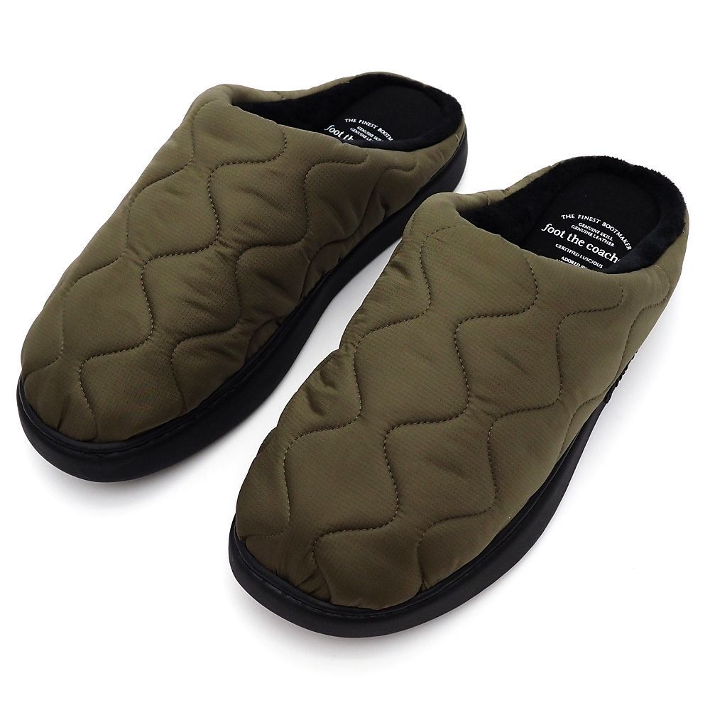 foot the coacher QUILTING SANDALS WAVE STITCH キルティング サンダル サイズ 9 カーキ FTC2234015 フットザコーチャー メンズ 5L|H0611S|KUG05|