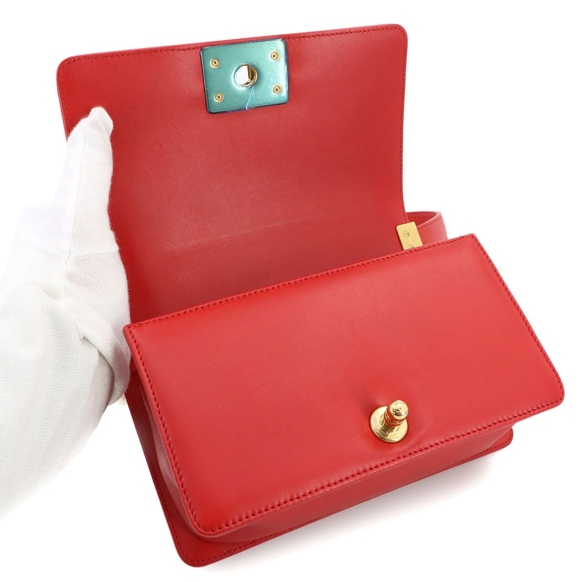 新品同様 シャネル CHANEL ボーイシャネル スモール チェーン  