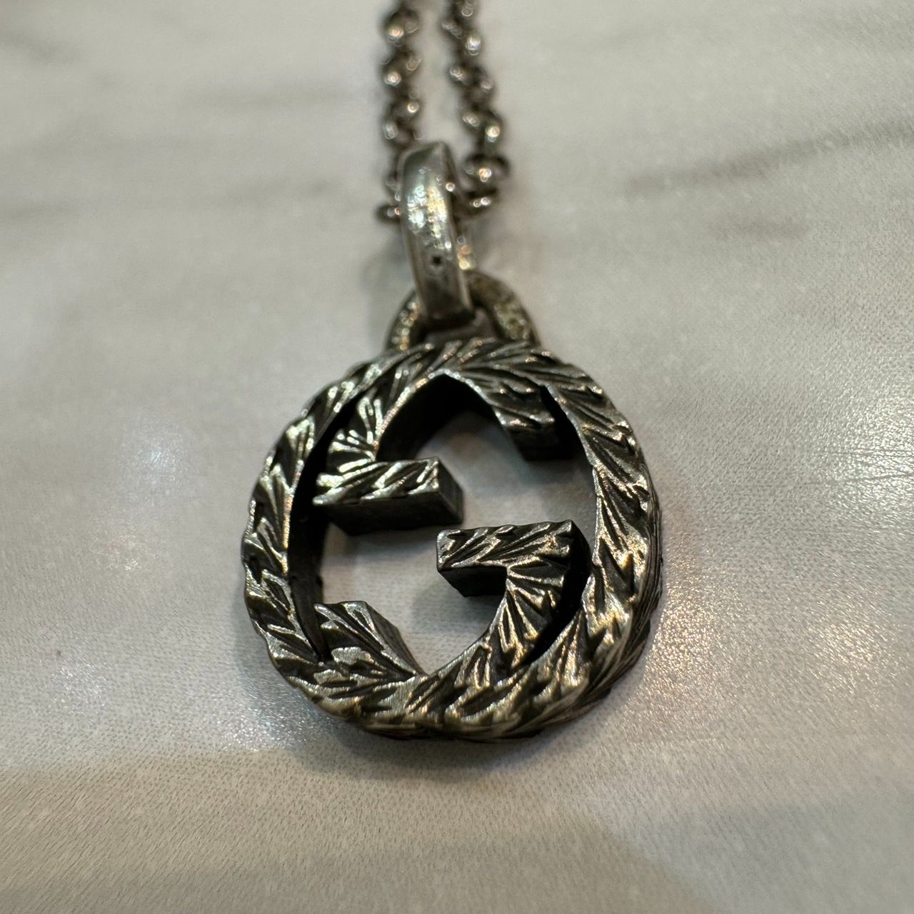GUCCI グッチ インターロッキングG アラベスク ネックレス SV925