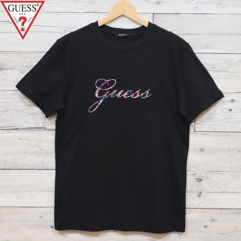 guess トップ t シャツ 花 柄