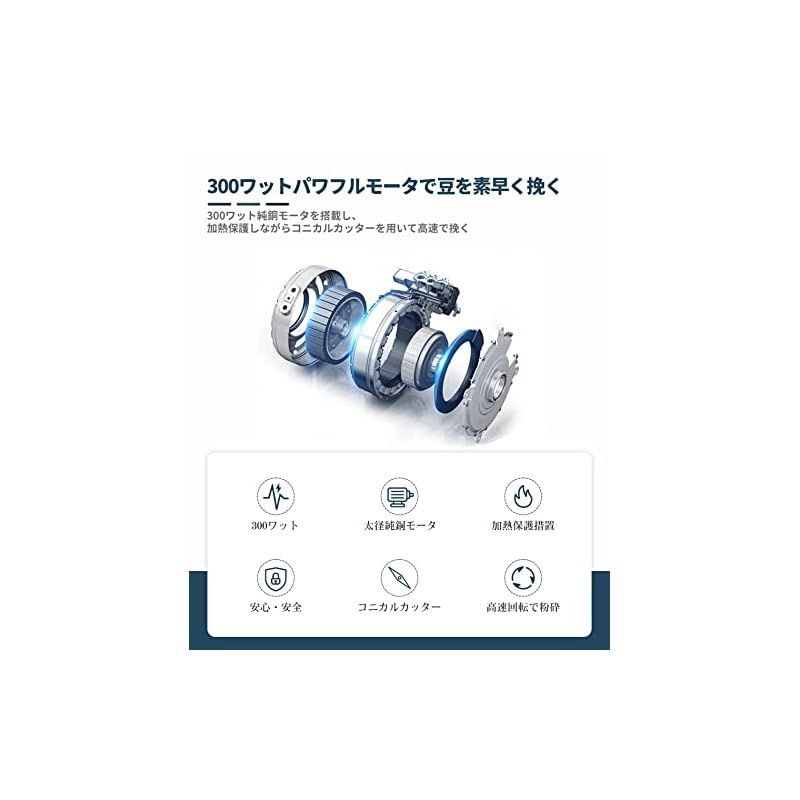 １台多役 超静音 水洗浄分離設計 コーヒーミル３００W 1台多役 超静音 水洗浄分離設計 コーヒーミル300W ☆1台多役