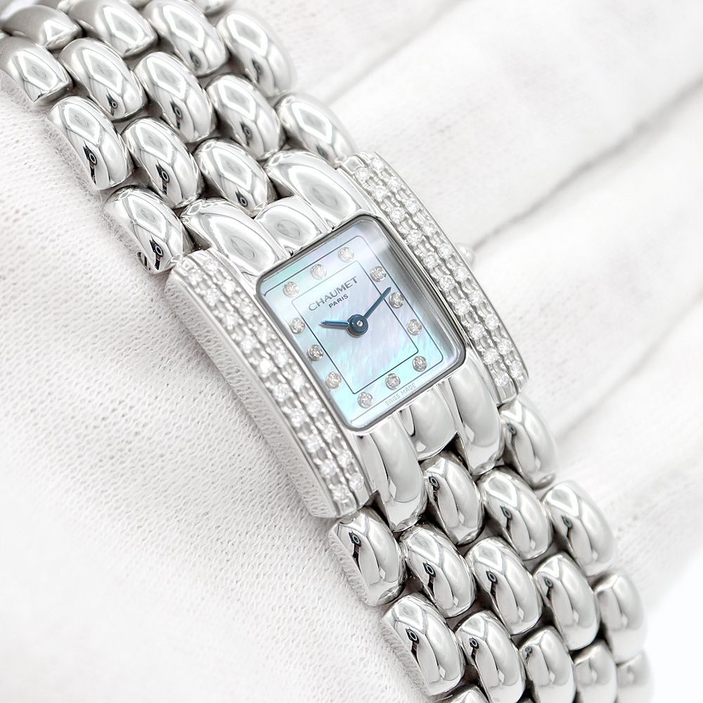 電池交換済 CHAUMET ショーメ ケイシス 純正ダイヤモンド 2重ダイヤ  