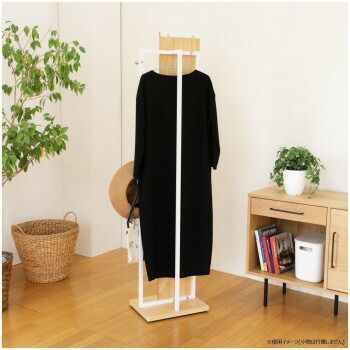 ハンガー付ミラー ナチュラル