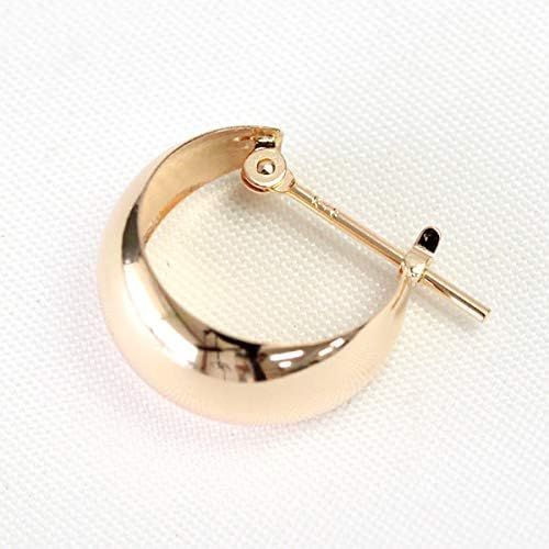 k18フープピアス 7mm×13mm ムーンピアス 本日から3日限定値下げ 楽天