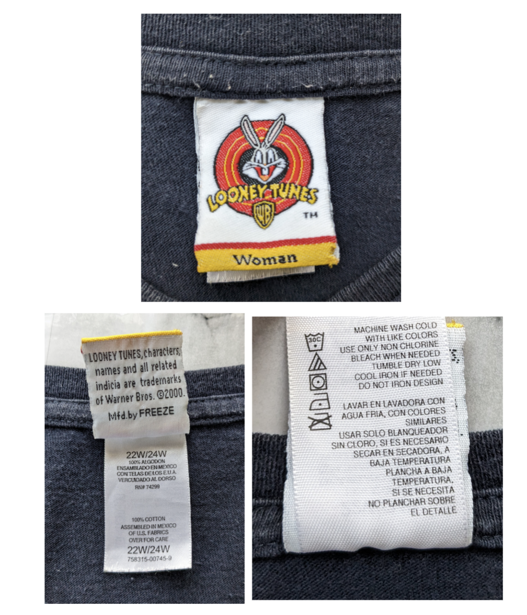 ルーニーテューンズ　トゥイーティー　刺繍　tシャツ　２０００S　ｙ２ｋ　ワーナーブラザーズ公式