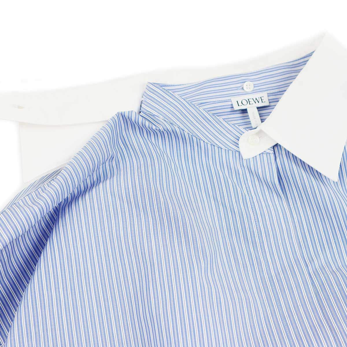 LOEWE/23SS/Short striped shirt/32/Cotton/Purple/Stripe