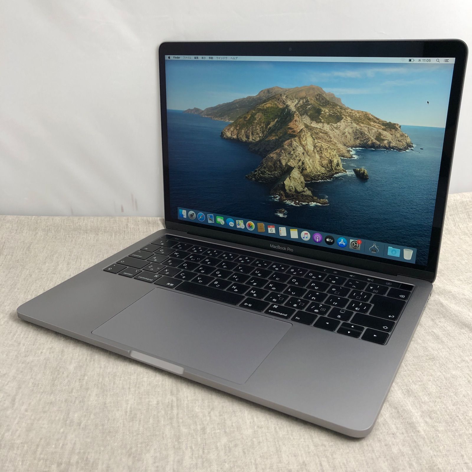 【本体のみ】Apple MacBook Pro (13インチ， 2019， Thunderbolt 3ポート x 4)【Touch Bar・i7・16GB・512GB】A1989 EMC3358/LT-240310（168789）