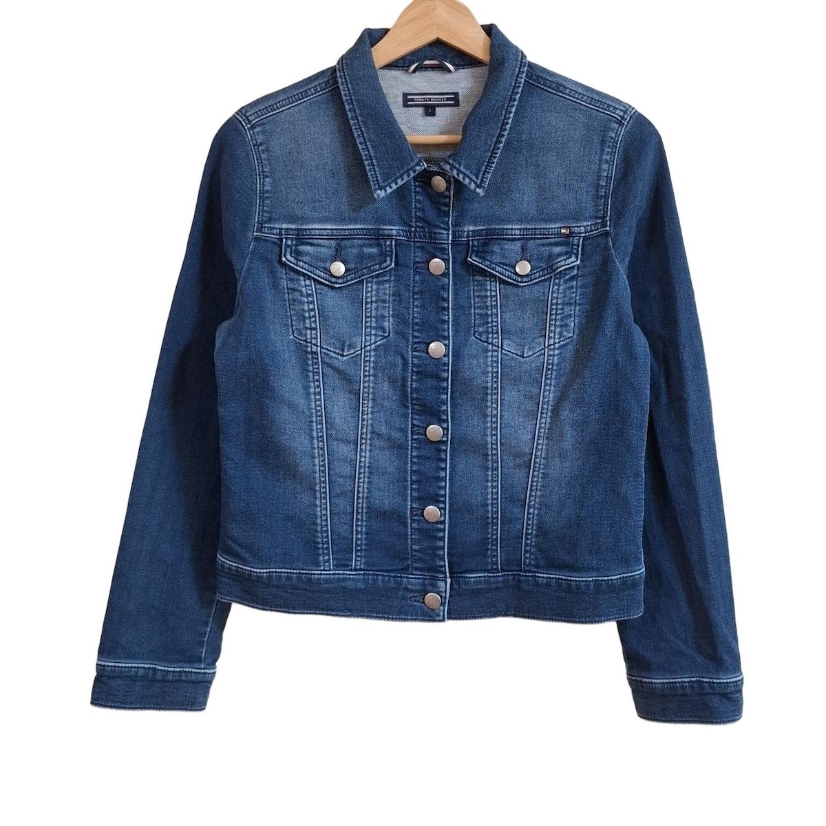 TOMMY HILFIGER トミーヒルフィガー Gジャン サイズS レディース - ダークネイビー 長袖|春|秋