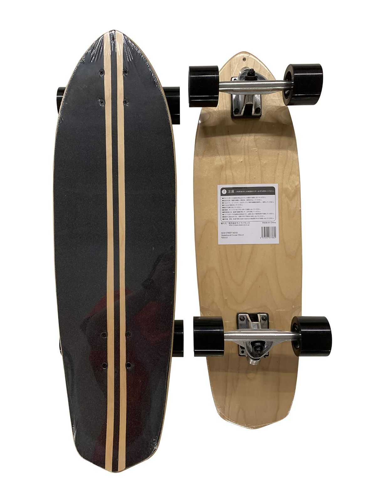 Color ナチュラル NEW STREET MOVE スケートボード 30＂ クルーザー ナチュラル