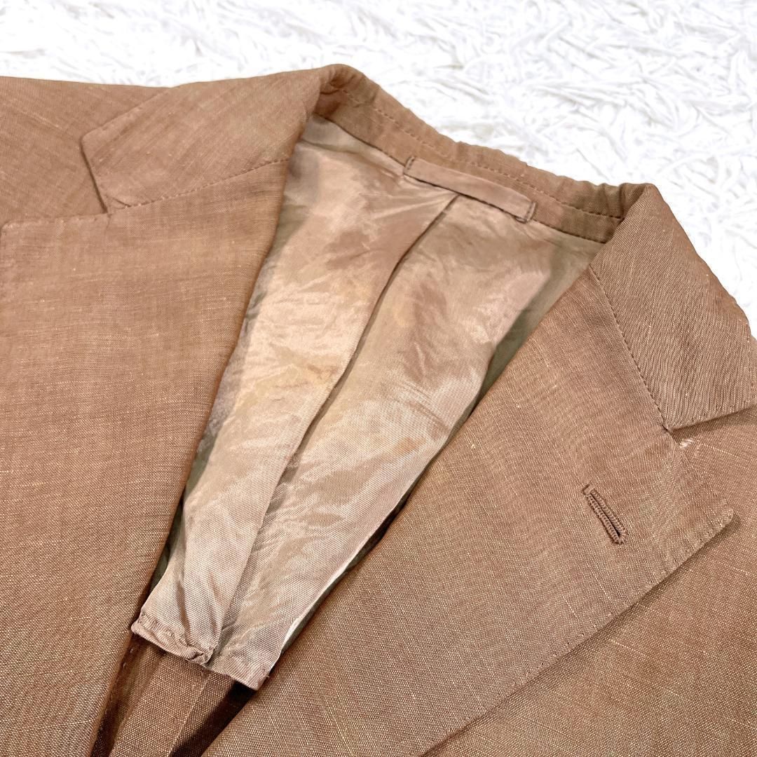 【トウアン トゥ様】Sartoria Partenopea テーラードジャケット リネン使用✨ Sartoria Partenopea ジャケット 42 ブラウン テーラード