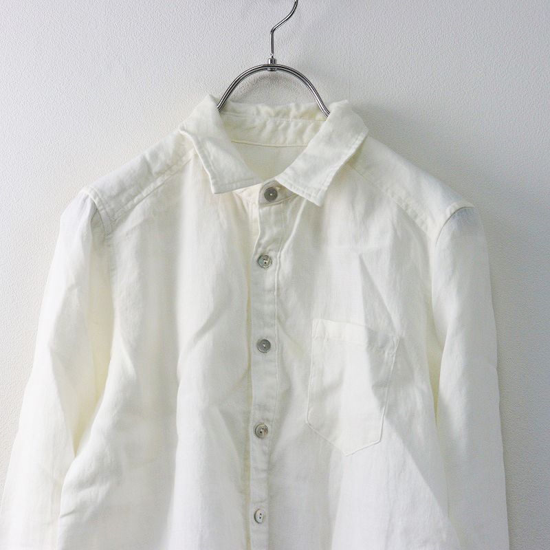 ネストローブ nest Robe リネンシャツ/ホワイト ブラウス 長袖
