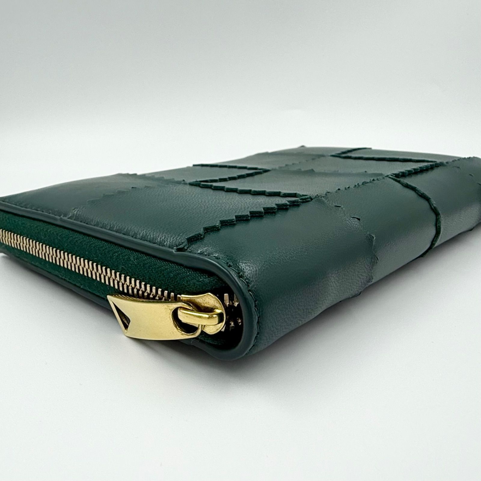 ボッテガヴェネタ ラウンドファスナー 財布 長財布 グリーン メンズ