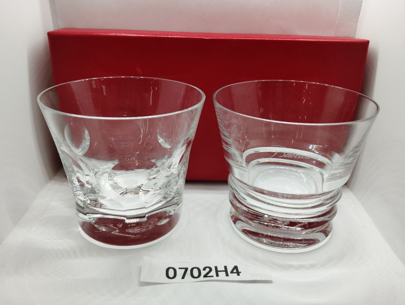 Baccarat 鯛の彫刻 ロックグラス 専用箱付き バカラ Baccarat ロックグラス 箱付 Baccarat 鯛の彫刻 ロックグラス