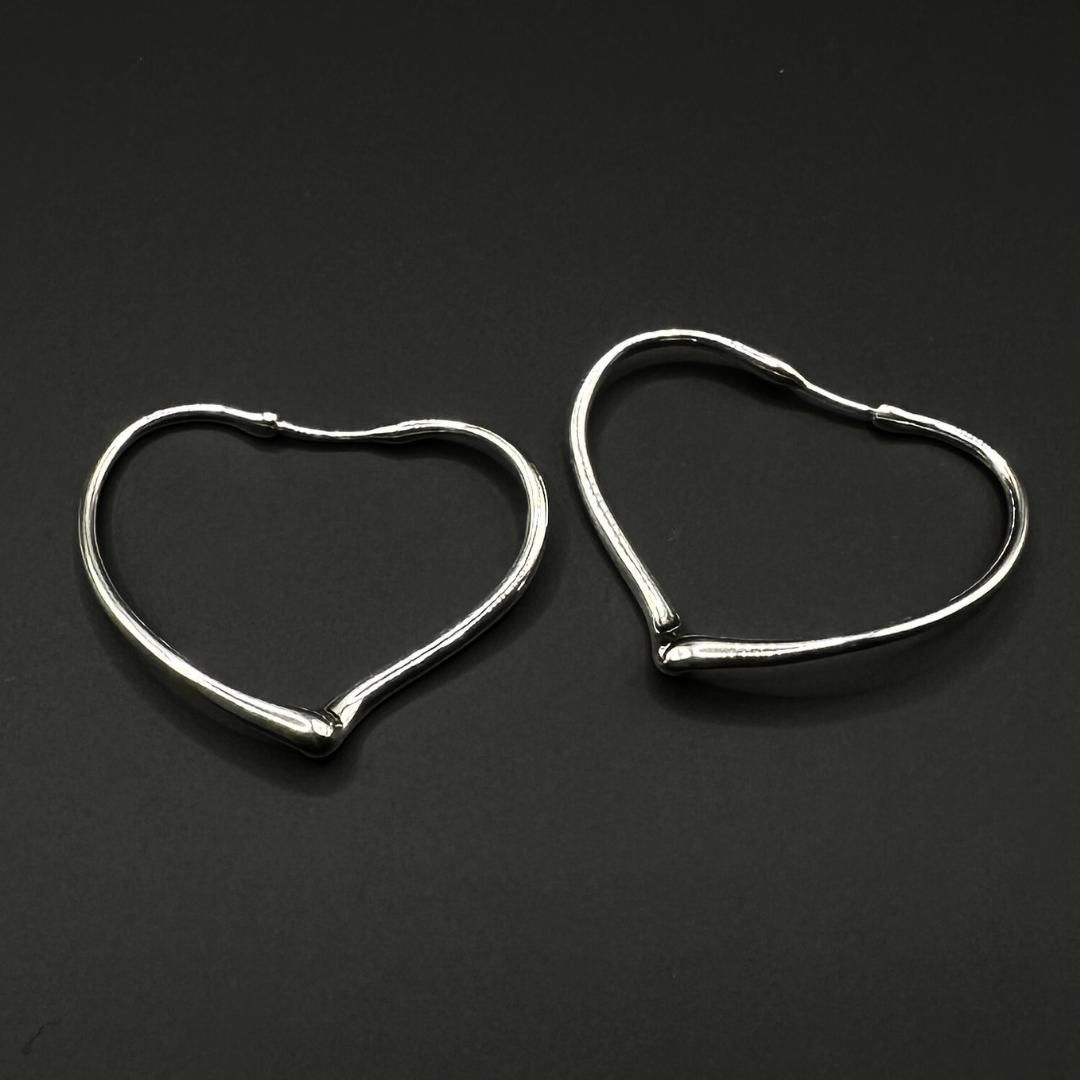 Tiffany ピアス　オープンハート　sv925 美品】Tiffany & Co オープンハート フープ ピアス SV925 - メルカリ