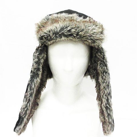 Yohji Yamamoto ヨウジヤマモト 20 AW x Eraトラッパー シグネチャーロゴイヤーフライト フラップ キャップ 帽子 ブラック メンズ L HR-H 37-972 MF 0003-1007④