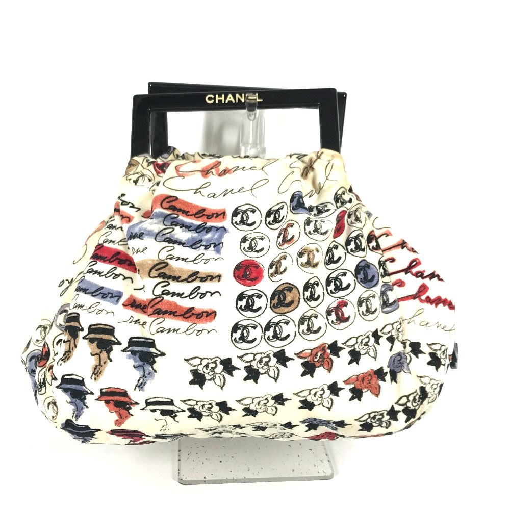CHANEL シャネル ハンドバッグ カメリア プラスチックハンドル ベロア