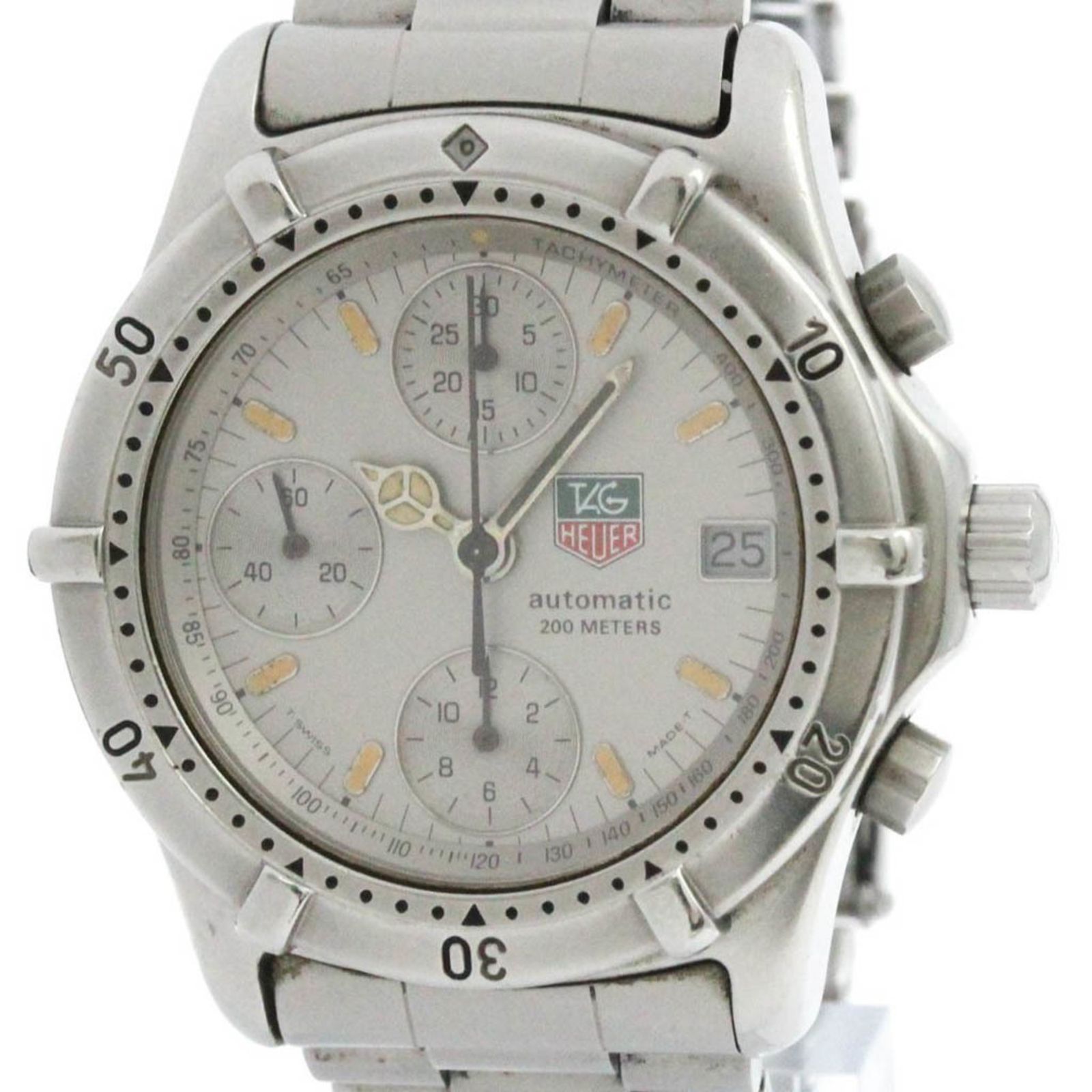 タグホイヤー TAG HEUER 2000 クロノグラフ ステンレススチール 自動巻き メンズ 時計 760.306