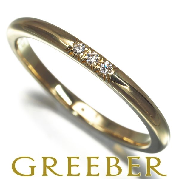 ティファニー リング ダイヤ ダイヤモンド フォーエバー クラシックバンド ウェディング 2mm 3P 12号 K18YG 177576