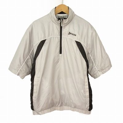 スリクソン SRIXON ゴルフ ジャケット 中綿 半袖 ハーフジップ M グレー
