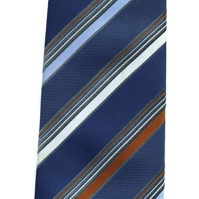 【未使用級】Ermenegildo Zegna ネクタイ　シルク　リゾットタイ エルメネジルド・ゼニア｜Ermenegildo Zegna｜レジメンタル
