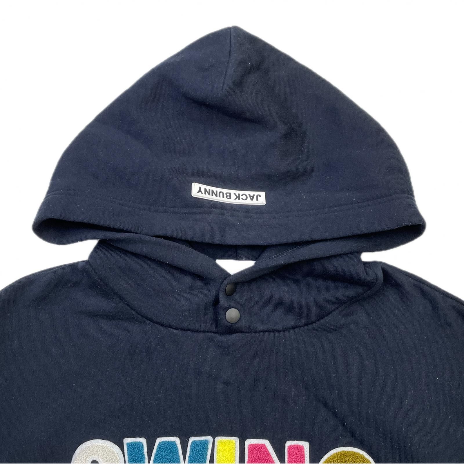 男女ok JACKBUNNY ネイビー 裏起毛 パーカー サイズ4 メンズ ジャック