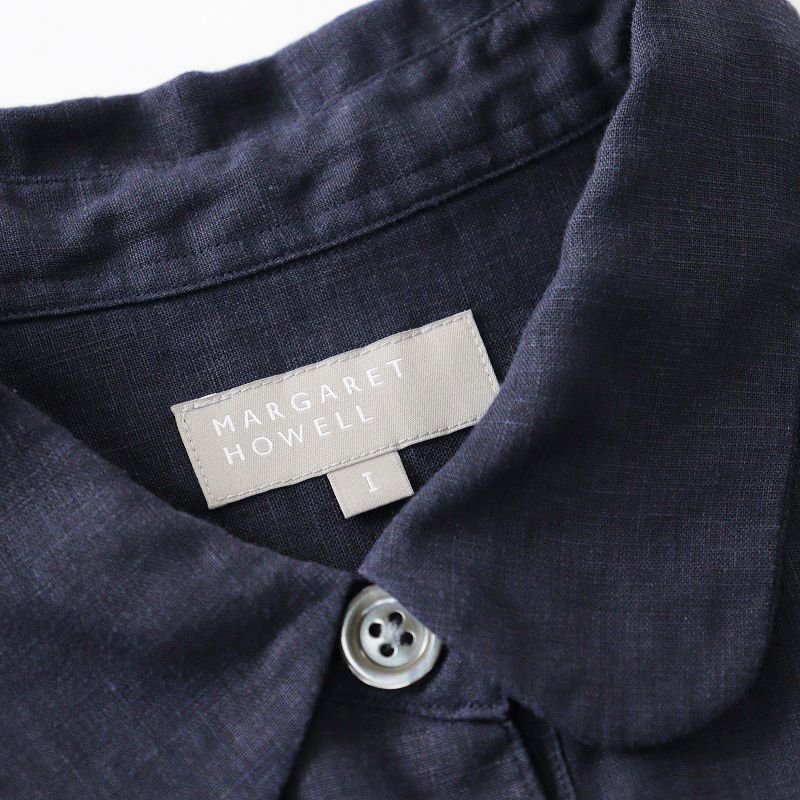 美品 マーガレットハウエル MARGARET HOWELL LINEN VOILE シャツ 1 