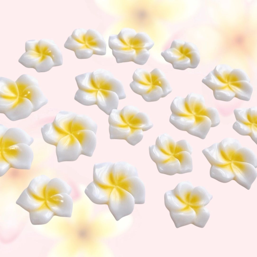大·中】プルメリア パーツ 18個セット ハンドメイド DIY