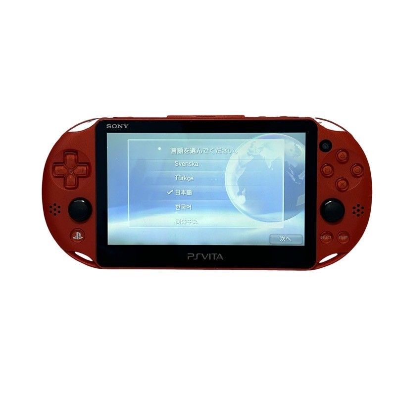 SONY ソニー PlayStation Vita Wi-Fiモデル メタリック レッド PCH-2000 ZA26 パワプロ2016 SD16GB 動作 済み 42509R8
