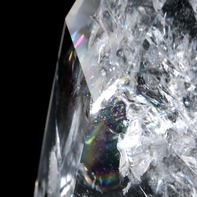 レムリアンシード 水晶 六角柱 ポイント 全面研磨 磨き 446g 1点もの