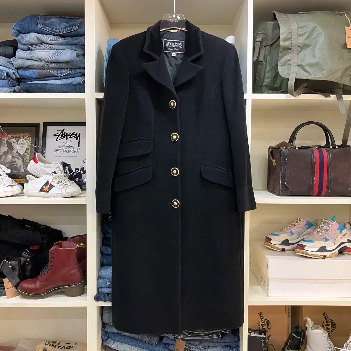 ヴェルサーチェ バイ ヴェルサーチェ ウール シングル ロングコート 42