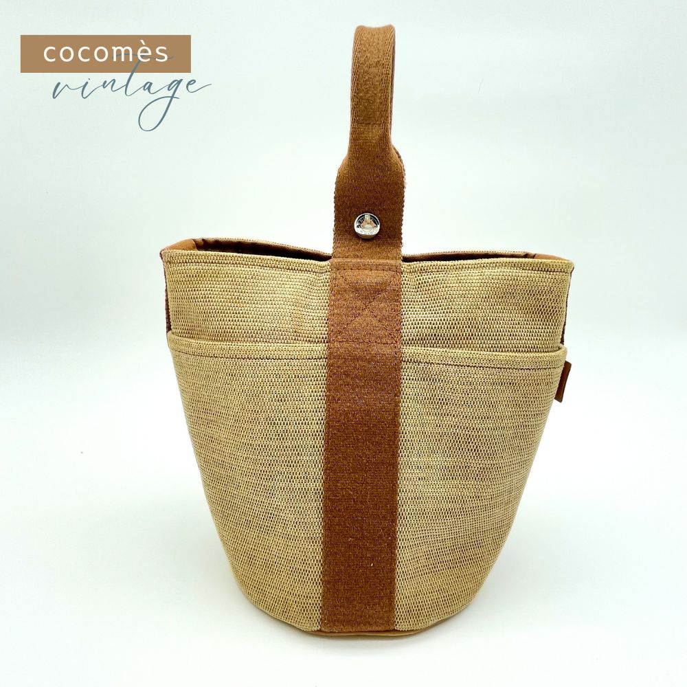 HERMES】エルメス サクソーPM バケツ型 ハンドバッグ ベージュ