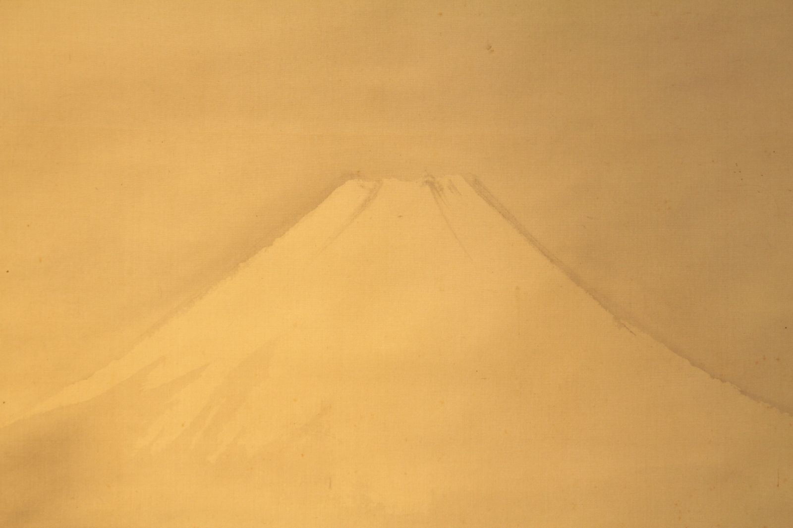 川端玉章 絹本 富岳春景図 日本画 明治時代 掛軸 古美術／骨董品【正一 