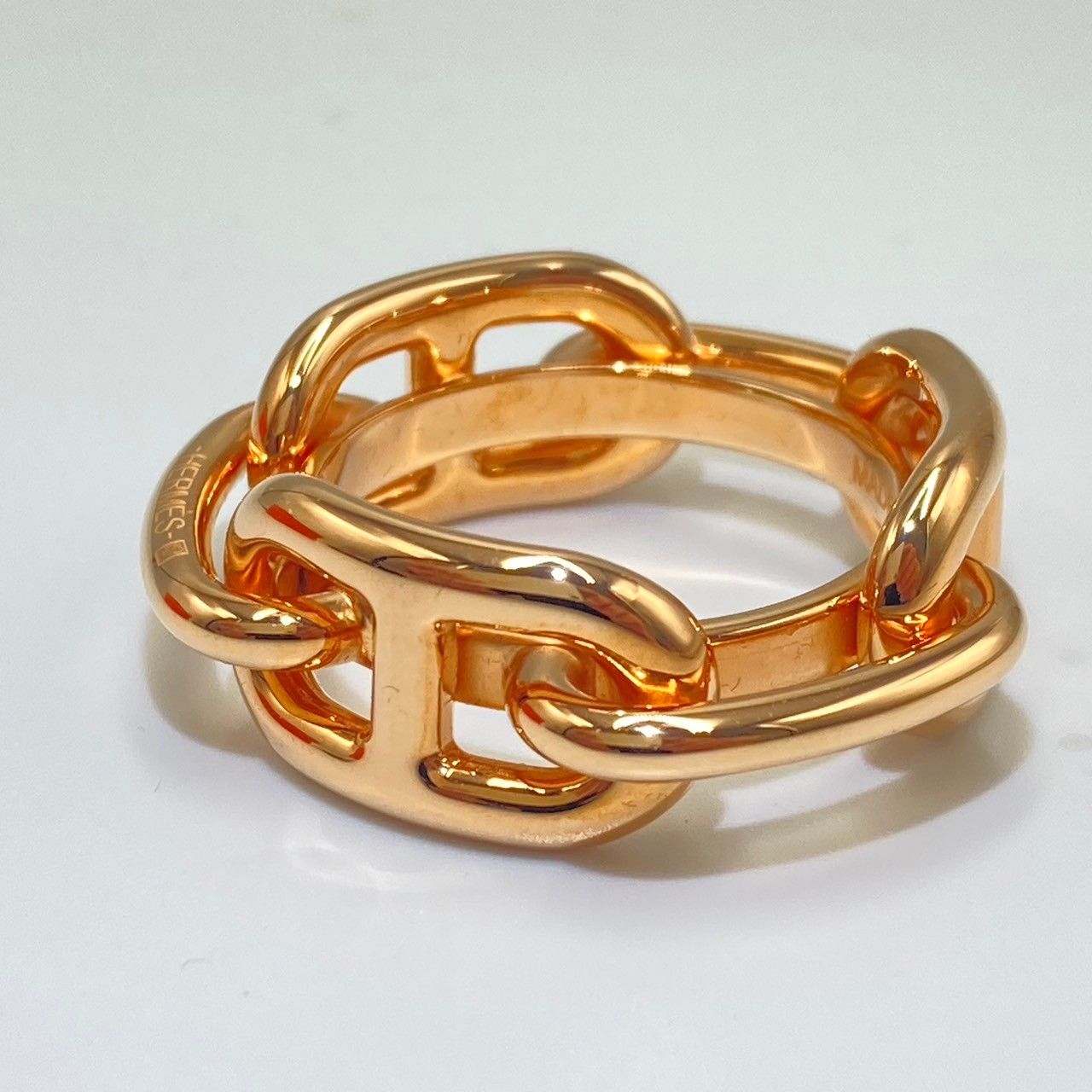 〇 HERMES エルメス スカーフリング 90 レガート シェーヌダンクル  