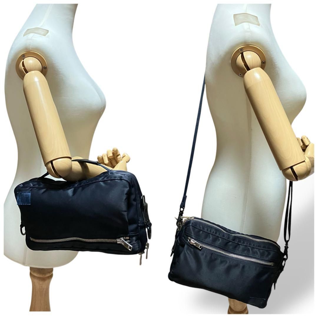 良品 1924 PORTER LIFT ショルダーバッグ ナイロン ネイビー