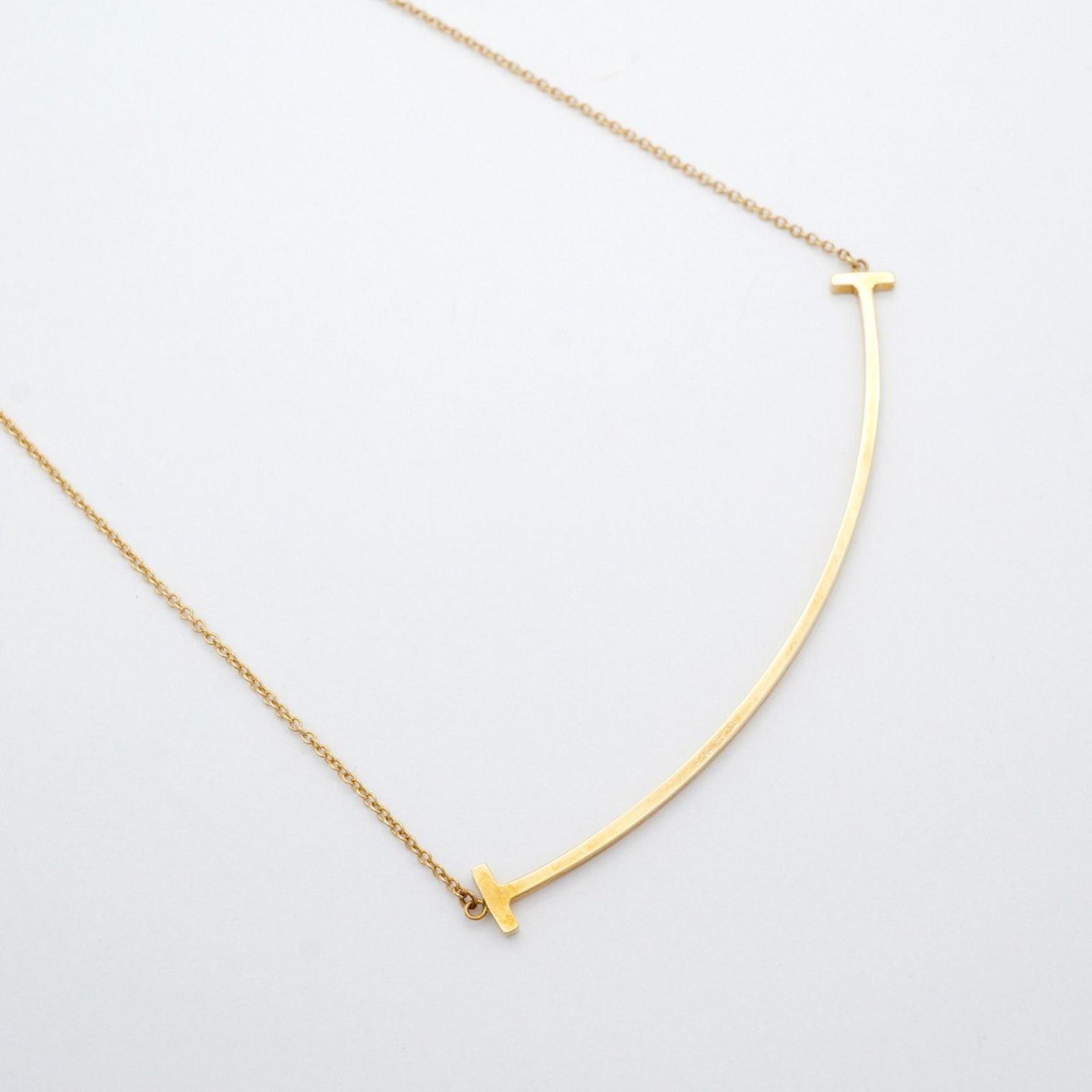 ティファニー Tiffany ティファニー ネックレス Tスマイル ラージ 18KYG イエローゴールドレディース