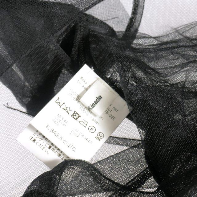 チカキサダ Chika Kisada 23SS チュールトップス ビスチェ 半袖 1 ブラック 黒 CB-23044A レディース Chika Kisada ブラウス トップス チュール シャツ チカキサダ