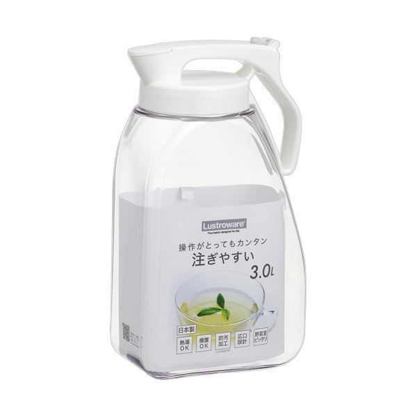 まとめ 岩崎工業タテヨコ ワンプッシュピッチャー3.0 ホワイト K-1289WH 1個 ×3セット