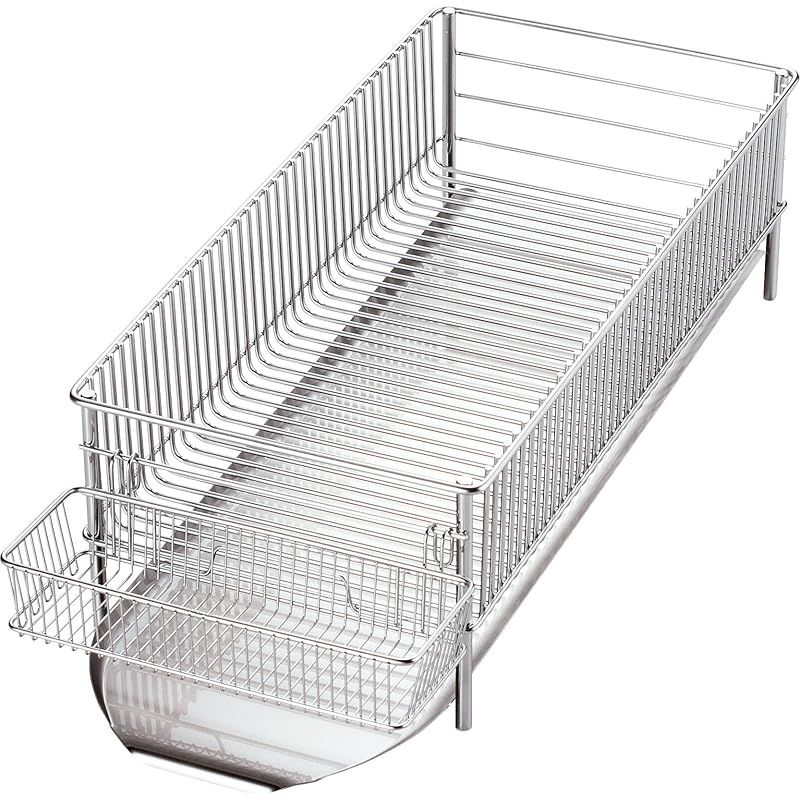 ラバーゼ La Base NEW 水切りかごスリム 横置タイプ 3点セット DLM-8775 1