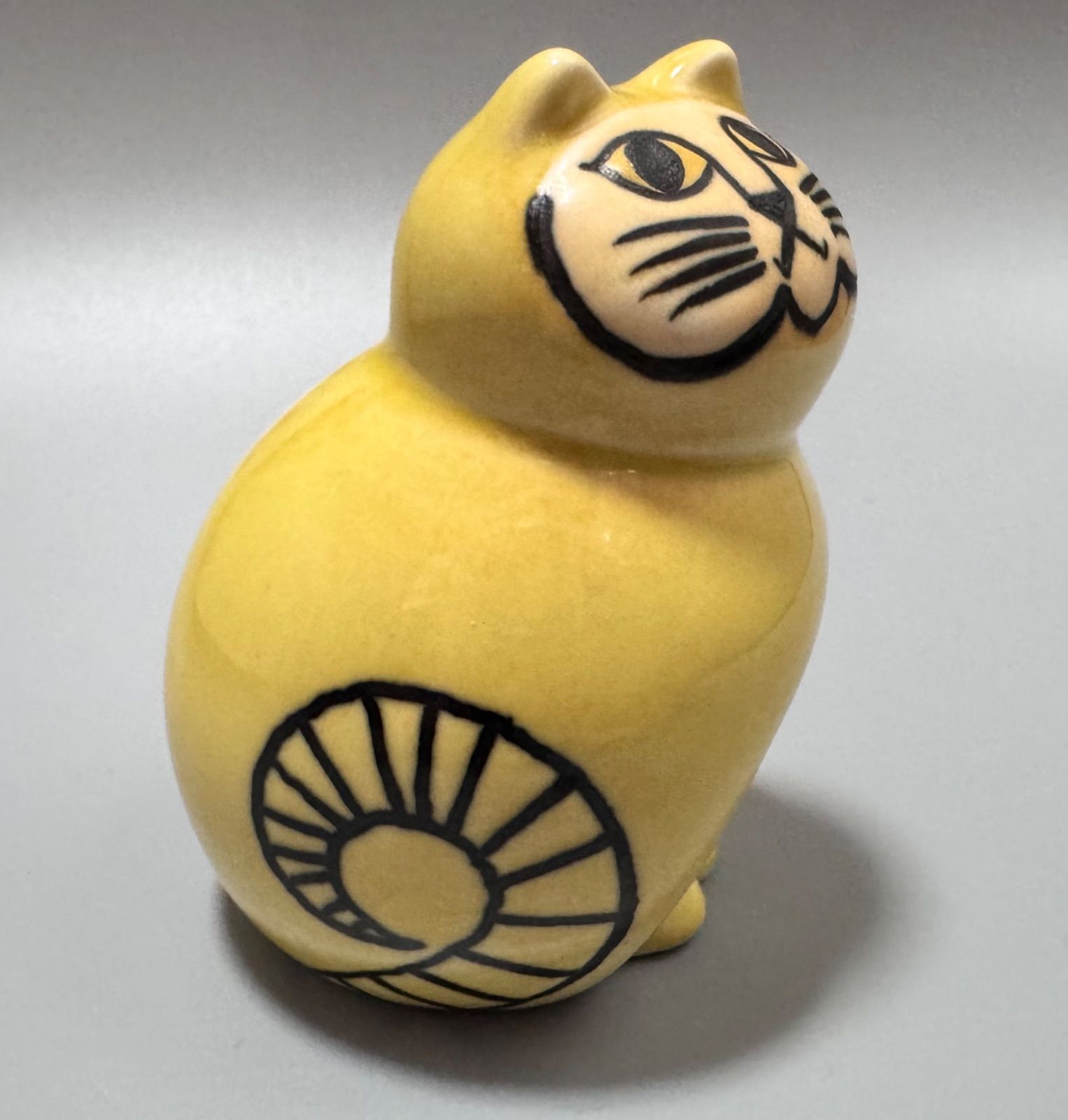 リサラーソン　ミア　イエロー　北欧　美品 新品】ミア キャット ミニ イエロー リサ・ラーソン Lisa Larson