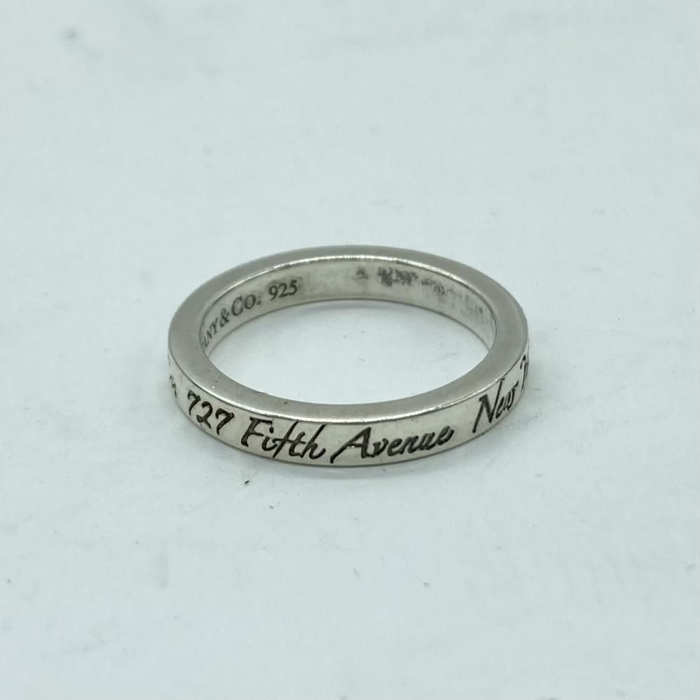 中古】TIFFANY＆CO ノーツ ナロー リング 9号 シルバー925