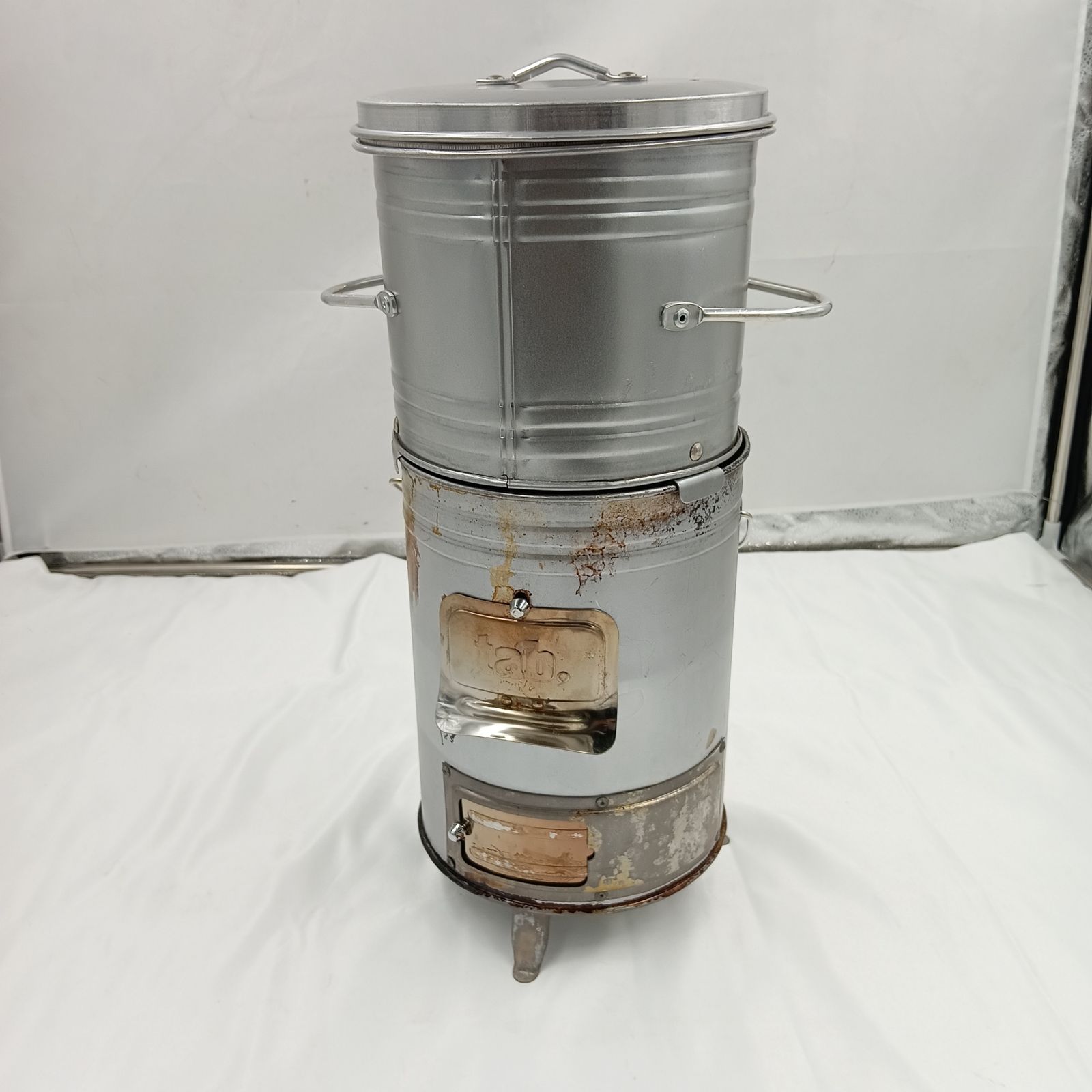 【mfc】アウトドア　缶ストーブ、缶スモーカー、ワイドグリルセット tab(タブ)田中文金属 缶ストーブSE、缶スモーカーSE、ワイド