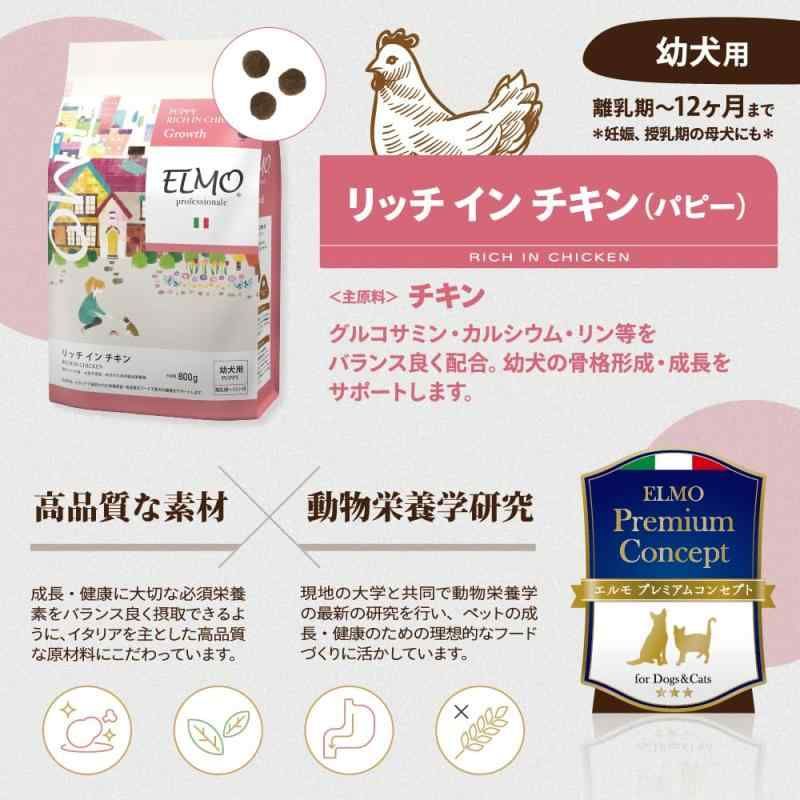 幼犬 子犬用 イタリア製ドッグフード 800g】ELMO エルモ パピー