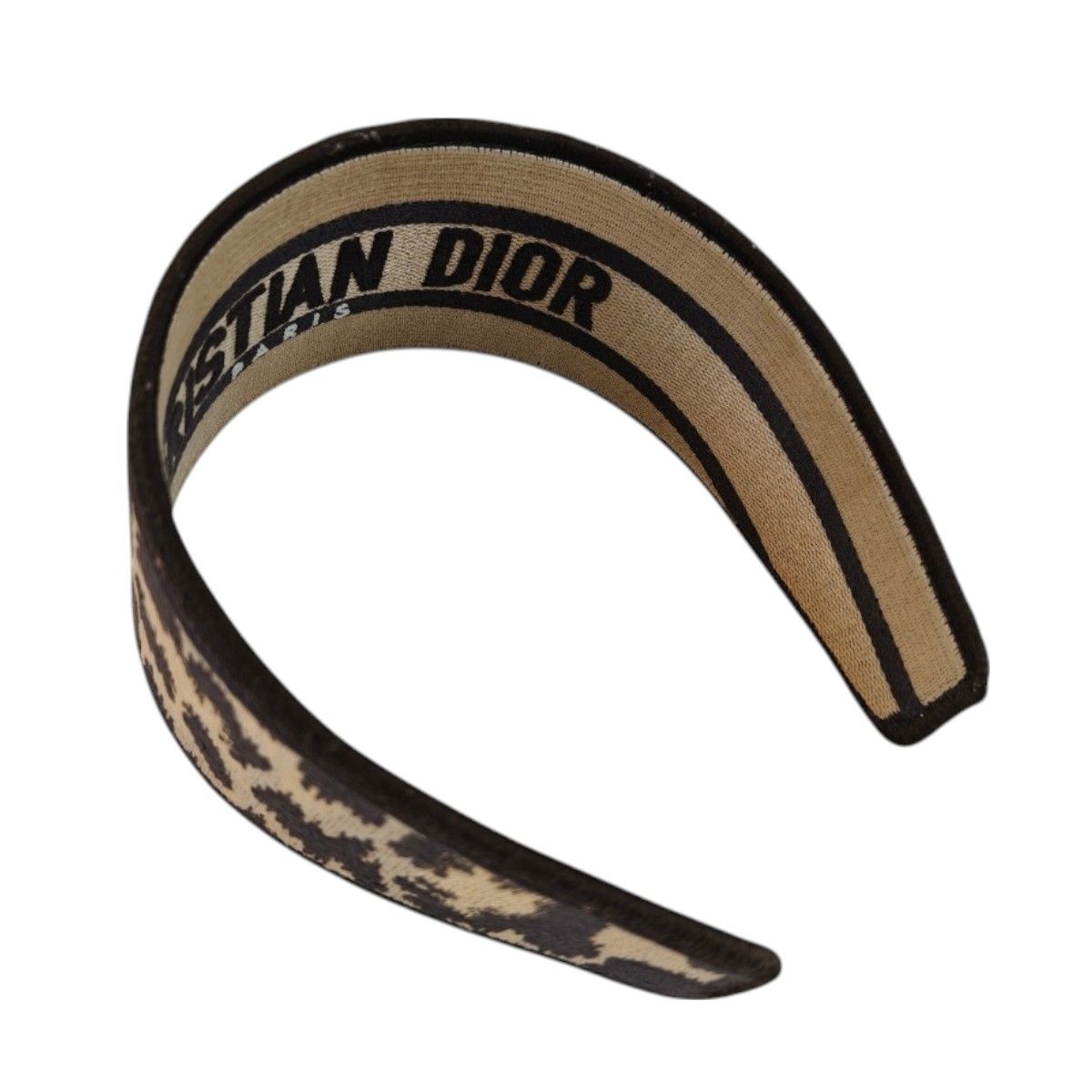 ディオール Dior カチューチャ レオパード オブリーク ヘッドバンド Christian Dior - ディオール Dior カチューチャ レオパード