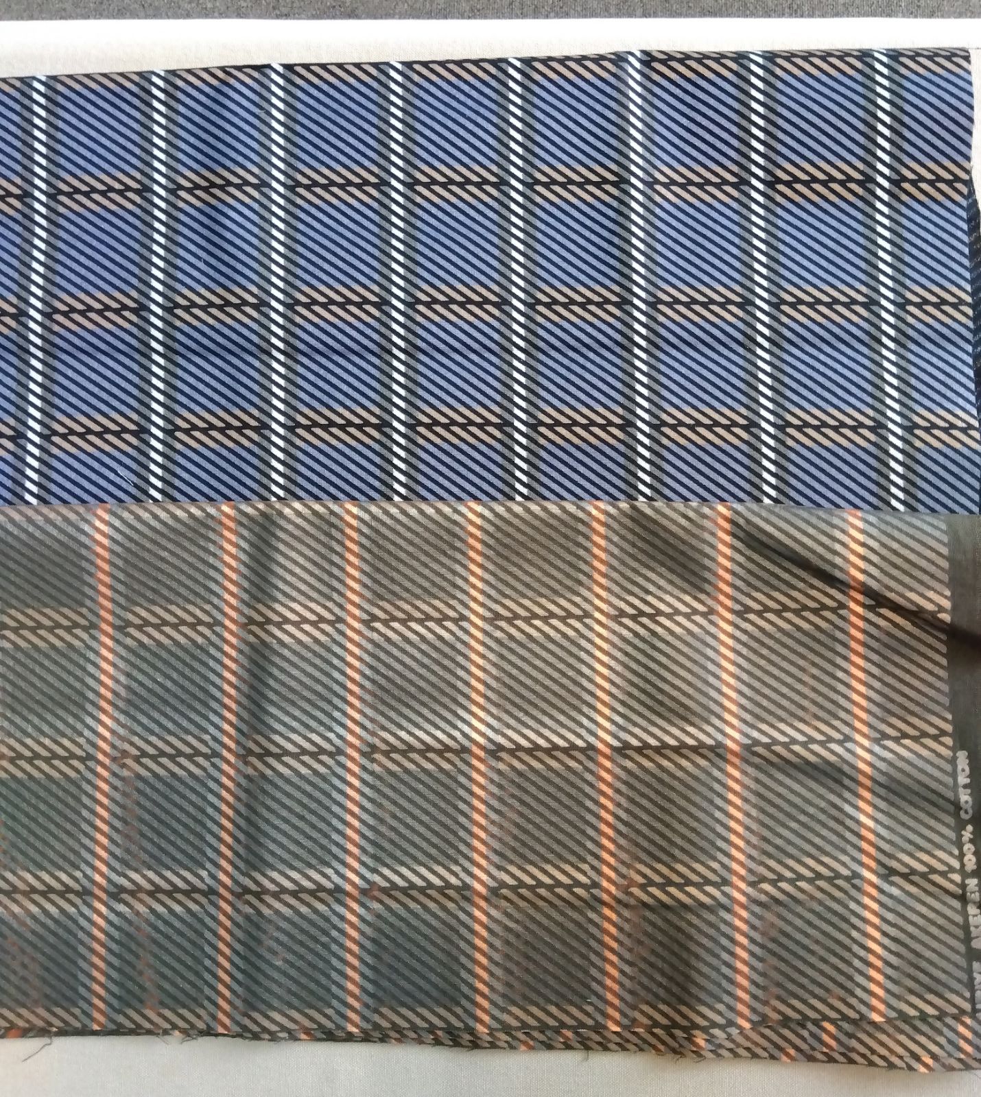 生地 intair「ASIL（アジール）」巾150㎝×200㎝ /チェック柄 光沢 輸入