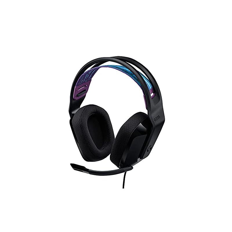 Logicool G ゲーミングヘッドセット G335 ゲーミング ヘッドセット G335BK 超軽量 222g 3.5mm 有線 立体音響 ステレオ 2.1ch フリップミュート マイク付き PS5 PS4 PC Switch Xbox スマホ 1