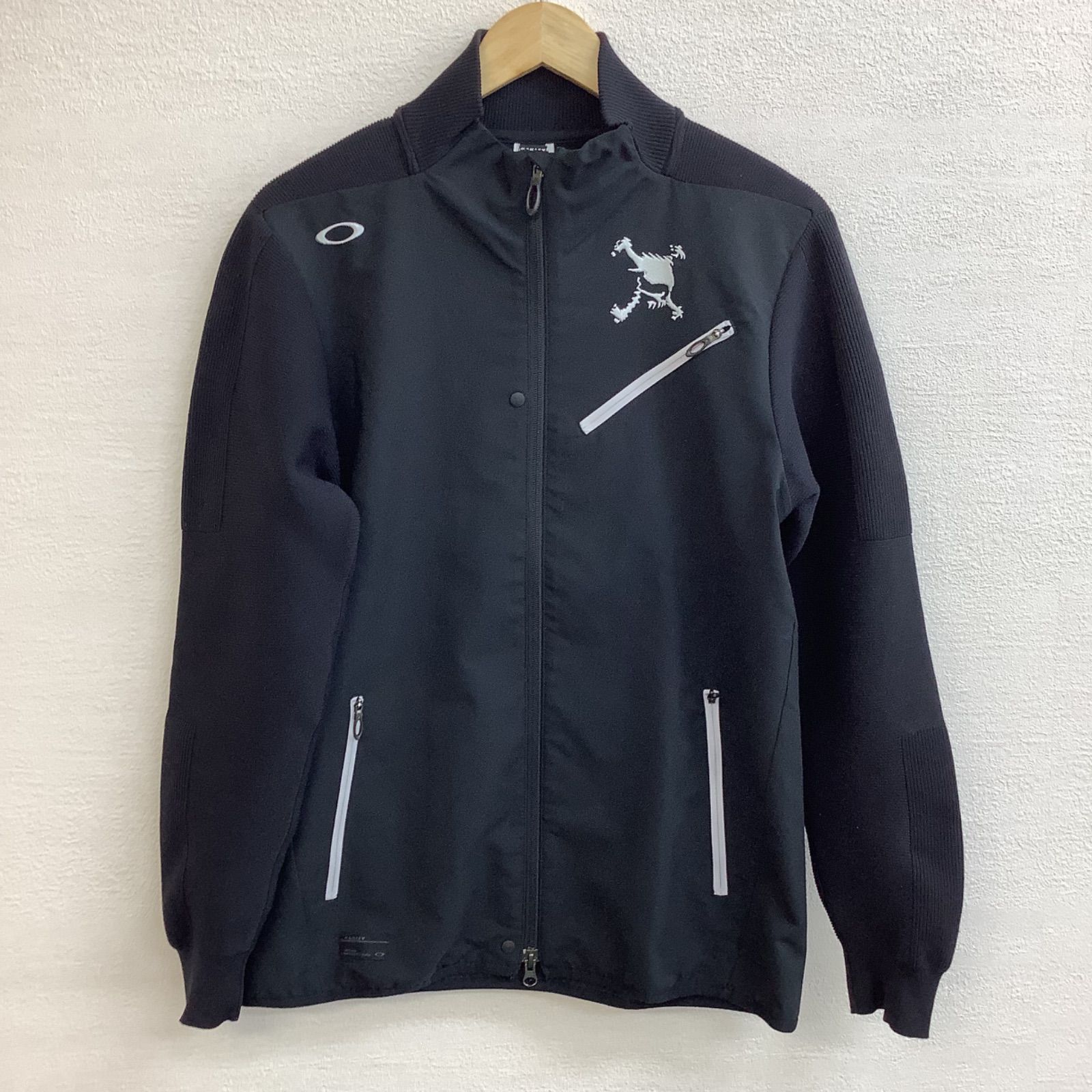 オークリー フード付・ジップジャケット【ネイビー/ブラック】美品！ OAKLEY オークリー ジャケット メンズ フルジップ フーディ