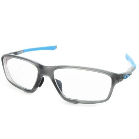 オークリー OAKLEY CROSSLINK ZERO 眼鏡 アイウェア 度入り サテングレースモーク ローブリッジフィット スポーツ アウトドア 黒 ブラック OX8080-0158 |AH3 GY17