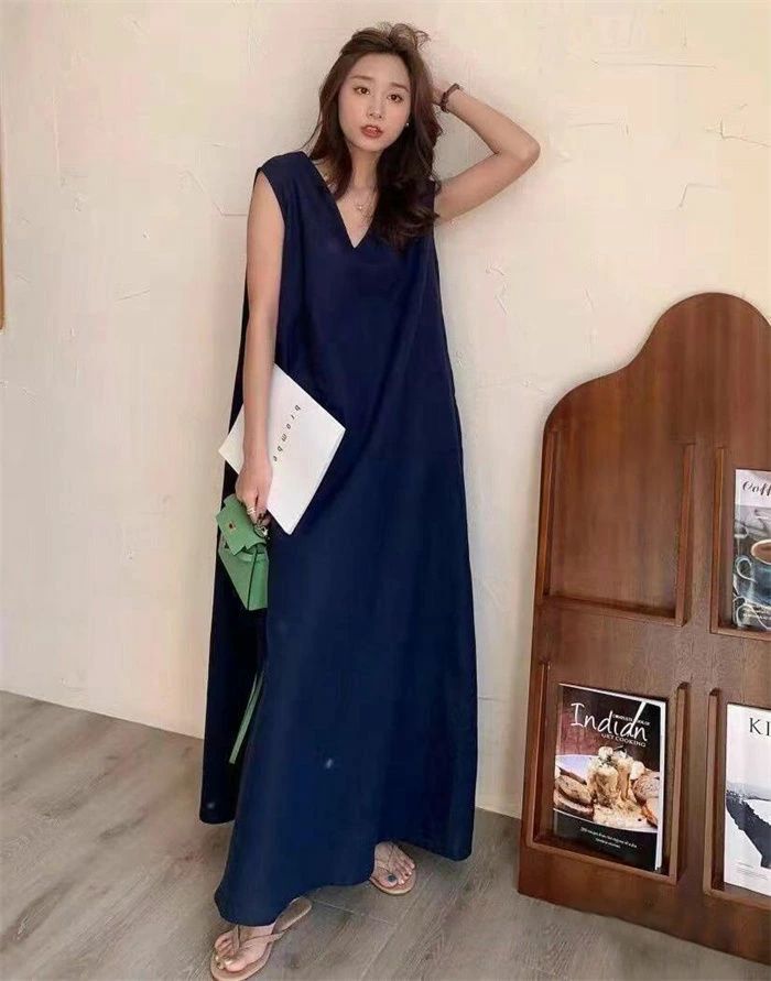 ノースリーブ ワンピース 黒 aライン 大きいサイズ aライン