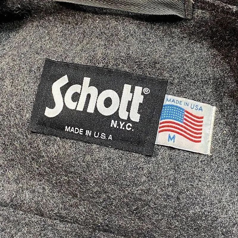 Schott ショット メルトン ダッフル コート アメリカ製 グレー M エドウィン商事製 KT120-D15-KG KANDAIZUMI_COM
